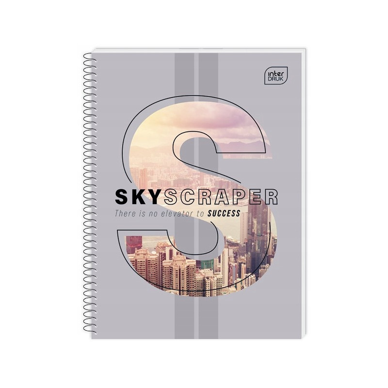 Kołonotatnik A4 160k kratka miękka oprawa INTERDRUK