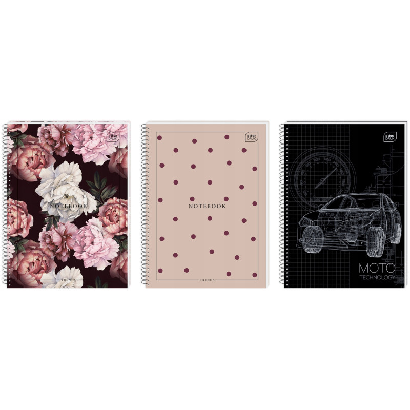 Kołonotatnik A5 100k kratka miękka oprawa INTERDRUK