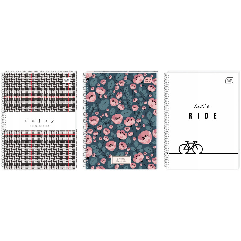 Kołonotatnik A5 160k kratka miękka oprawa INTERDRUK