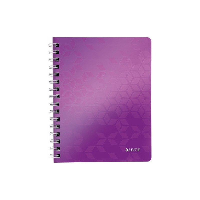 Kołonotatnik LEITZ WOW A5 80k PP kratka fioletowy 46410062