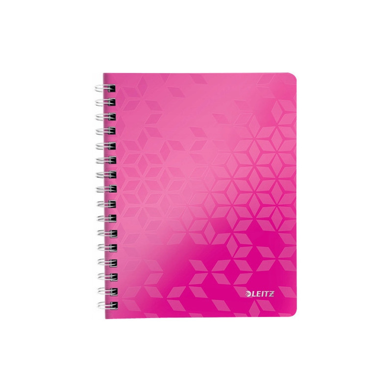 Kołonotatnik LEITZ WOW A5 80k PP kratka różowy 46410023