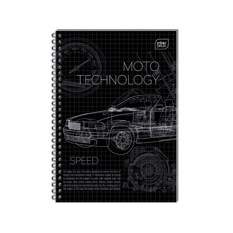 Kołobrulion B5 160k kratka z kolorowymi marginesami INTERDRUK