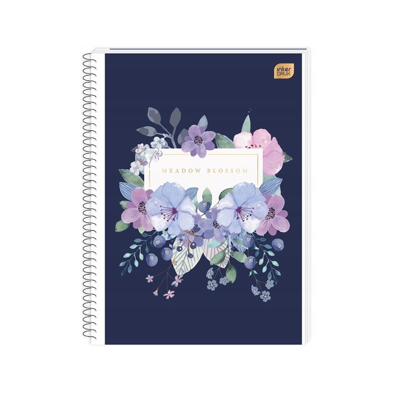 Kołonotatnik A4 100k kratka miękka oprawa INTERDRUK