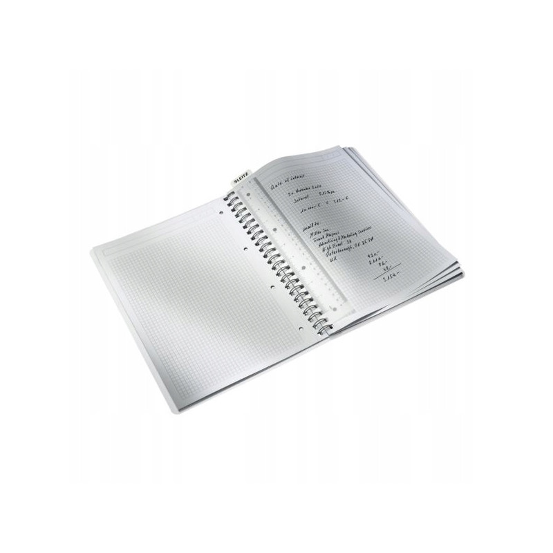 Kołonotatnik LEITZ WOW A4 80k PP kratka biały 46380001