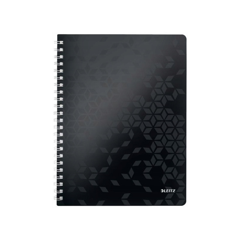 Kołonotatnik LEITZ WOW A4 80k PP kratka czarny 46380095