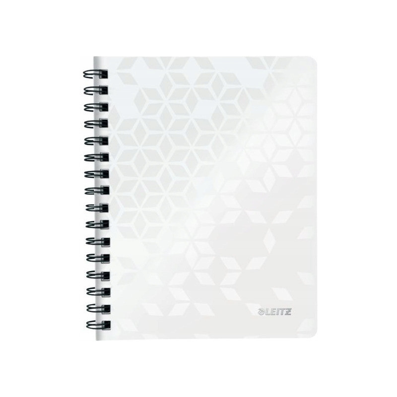 Kołonotatnik w kratkę A5 PP Leitz WOW, biały 46410001