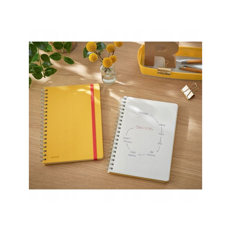 Kołonotatnik Leitz Cosy, kratka, żółty 44840019