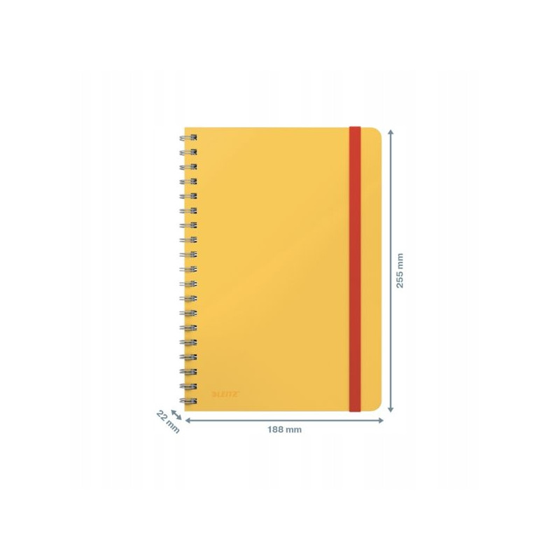 Kołonotatnik Leitz Cosy, kratka, żółty 44840019