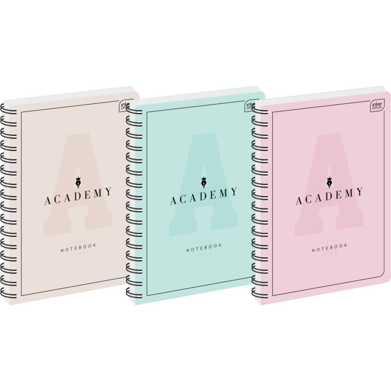 Kołozeszyt A4 100k kratka 90g ACADEMY PASTEL
