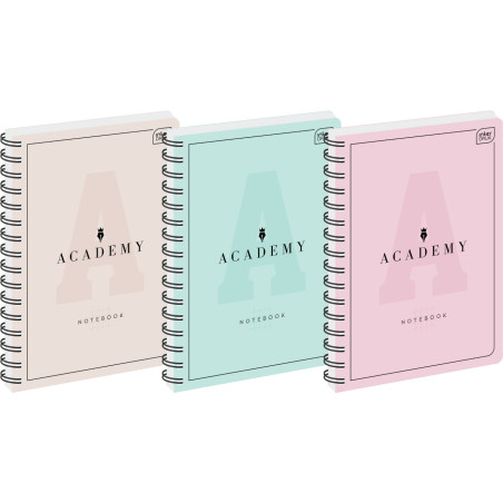 Kołozeszyt A4 100k kratka 90g ACADEMY PASTEL