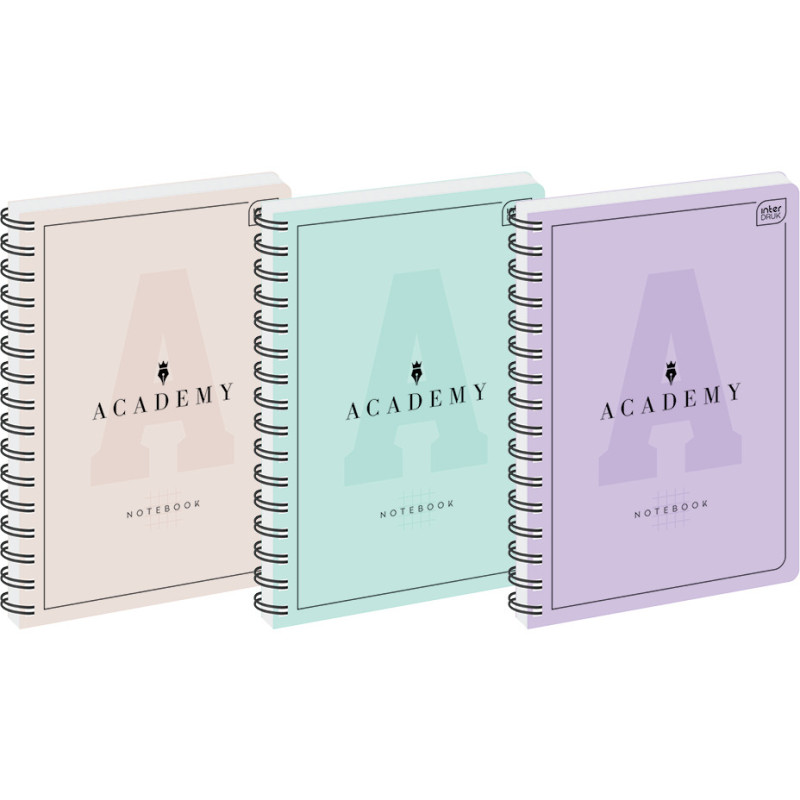 Kołozeszyt A5 100k kratka 90g ACADEMY PASTEL