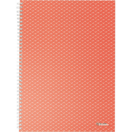 Kołonotatnik Colour`Breeze A4 w kratkę koralowy 628478 ESSELTE