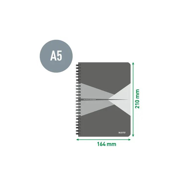 Kołonotatnik Office A5 w kratkę zielony 44581055 LEITZ