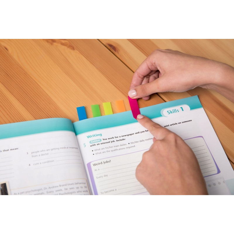 Zakładki indeksujące strzałki D.RECT 12x45mm 5kol. 009347