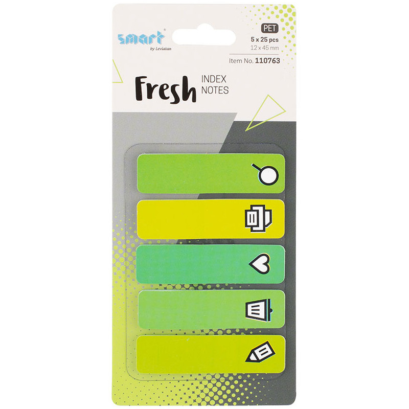 Zakładki indeksujące SMART FRESH PET 12x45mm 5x25szt OFFICE 110763