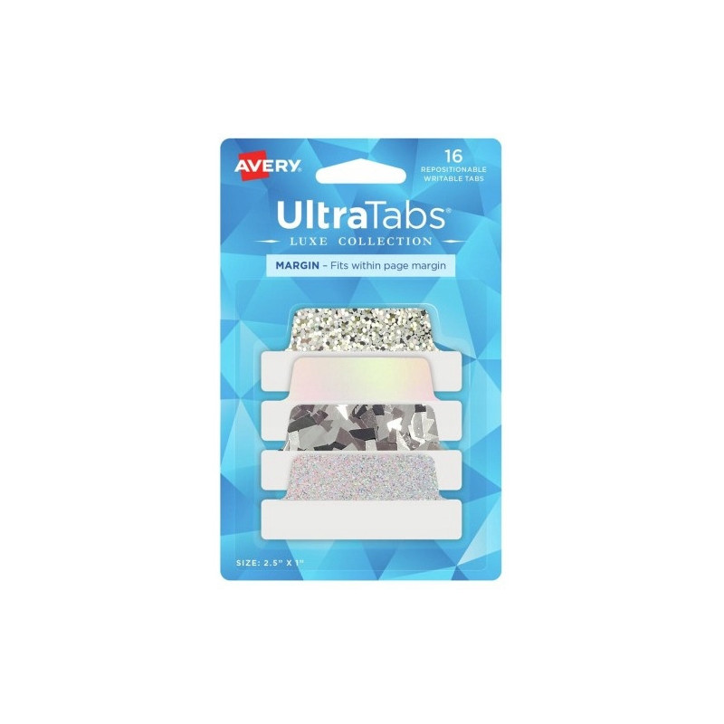 Zakładki indeksujące samoprzylepne 63,5x25,4mm srebrne holograficzne Ultra Tabs 74179 AVERY ZWECKFORM