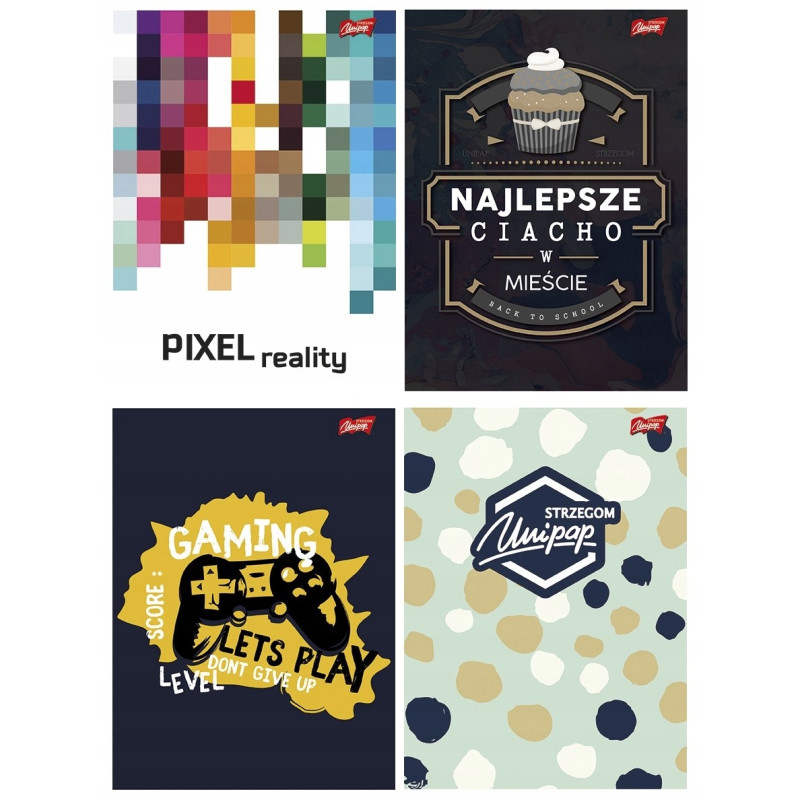 Brulion A5 96k. kratka półtwarda oprawa UNIPAP