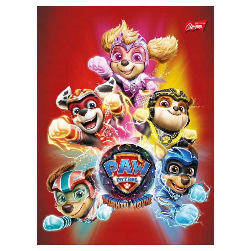 Zeszyt A5 16k 3linia dwukolorowa 70g PAW PATROL UNIPAP