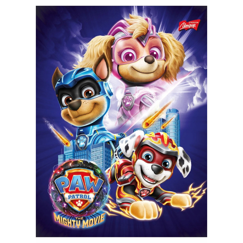 Zeszyt A5 16k 3linia dwukolorowa 70g PAW PATROL UNIPAP