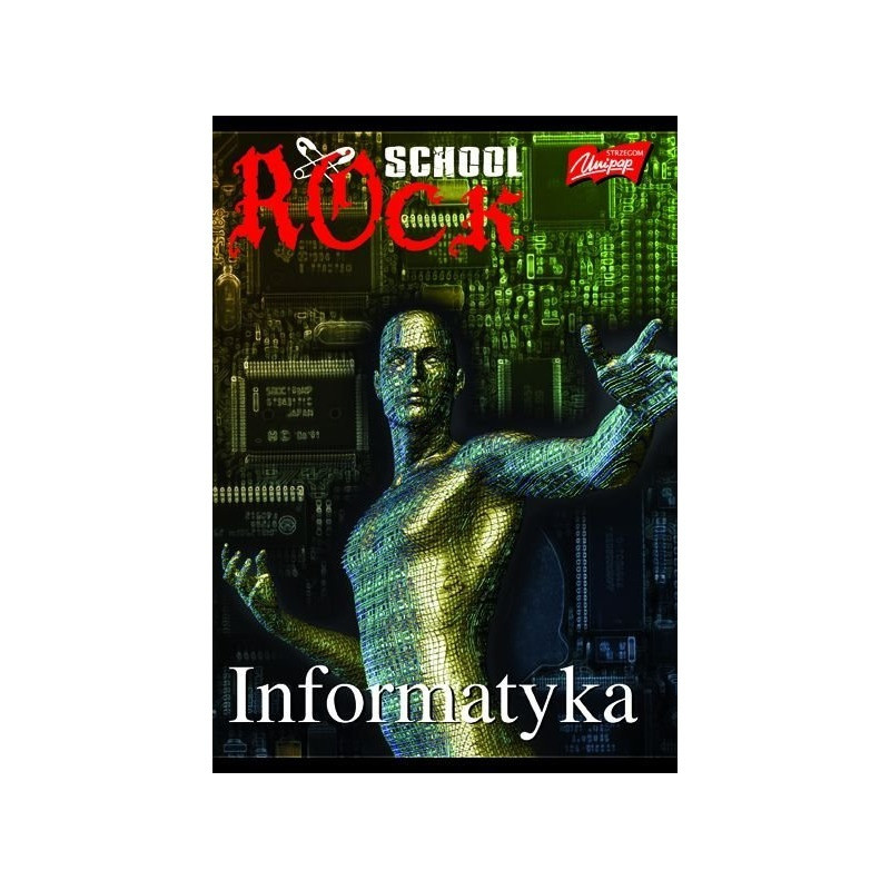 Zeszyt A5 60k kratka INFORMATYKA laminowany UNIPAP