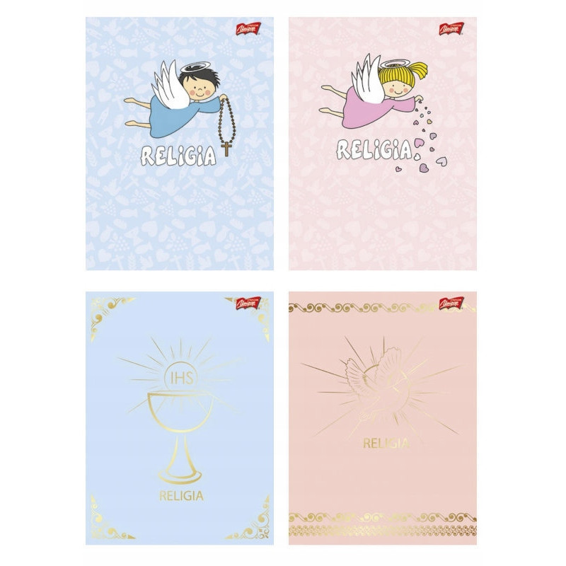 Zeszyt A5 32k kratka cień RELIGIA laminowany UNIPAP