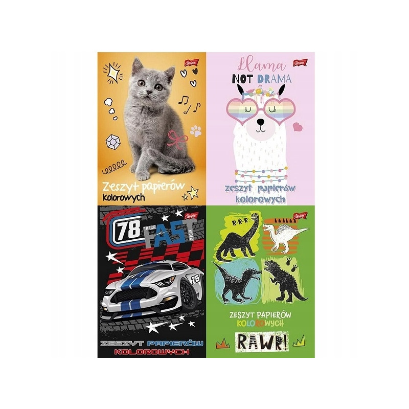 Zeszyt papierów kolorowych A5 10k UNIPAP