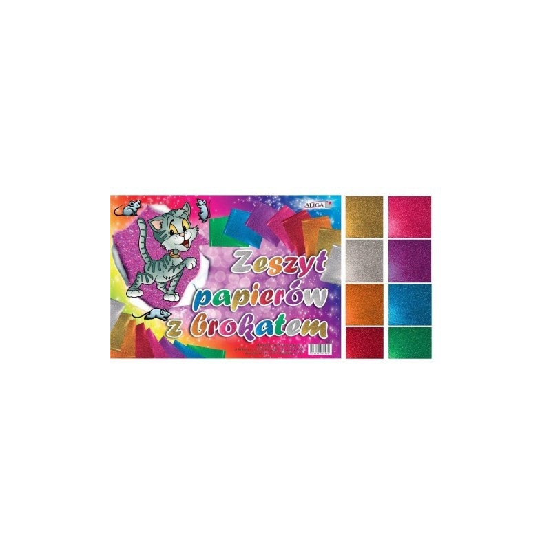 Zeszyt papierów z brokatem B4 ZB-4 ALIGA