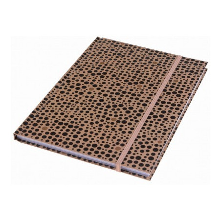 Brulion A5 96k twarda kolorowa oprawa z gumką KRESKA