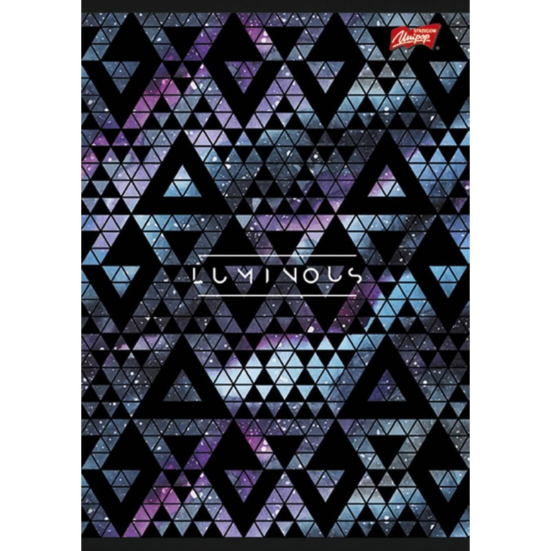 Zeszyt A5 96k kratka mix dziewczęcy laminowany UNIPAP