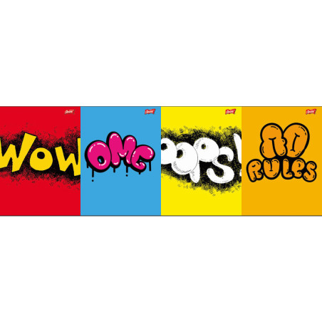 Zeszyt A5 60k kratka STREET ART. laminowany UNIPAP