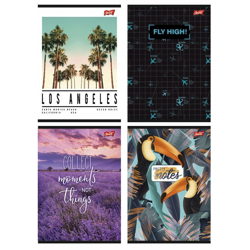 Zeszyt A4 80k linia laminowany UNIPAP