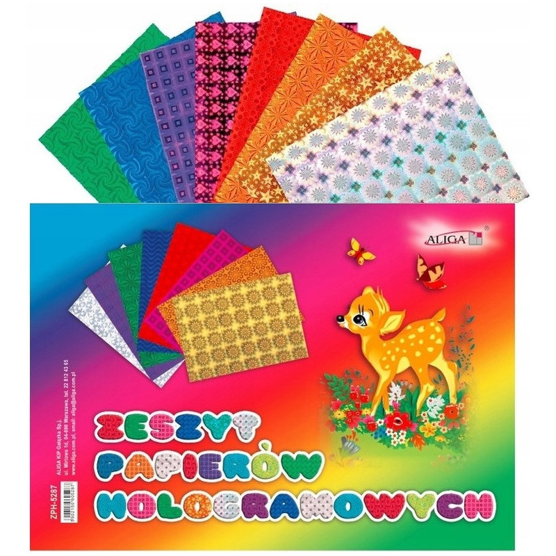 Zeszyt papierów holograficznych B4 ZPH-5287 ALIGA