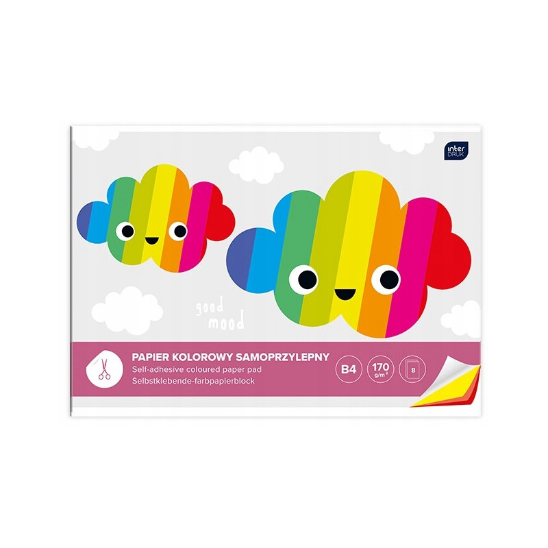 Zeszyt papierów kolorowych B4 samoprzylepnych INTERDRUK