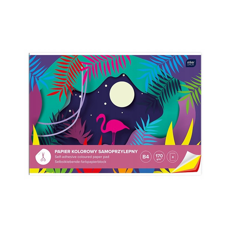 Zeszyt papierów kolorowych B4 samoprzylepnych INTERDRUK