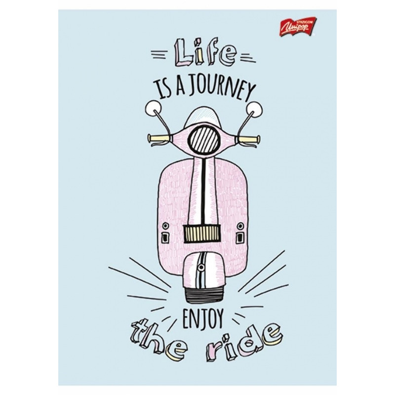 Zeszyt A5 32k linia dwukolorowa laminowany mix dziewczęcy UNIPAP