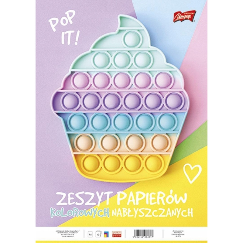 Zeszyt papierów kolorowych A4 10k nabłyszczany UNIPAP