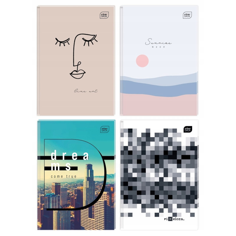 Brulion A4 96k linia twarda oprawa INTERDRUK