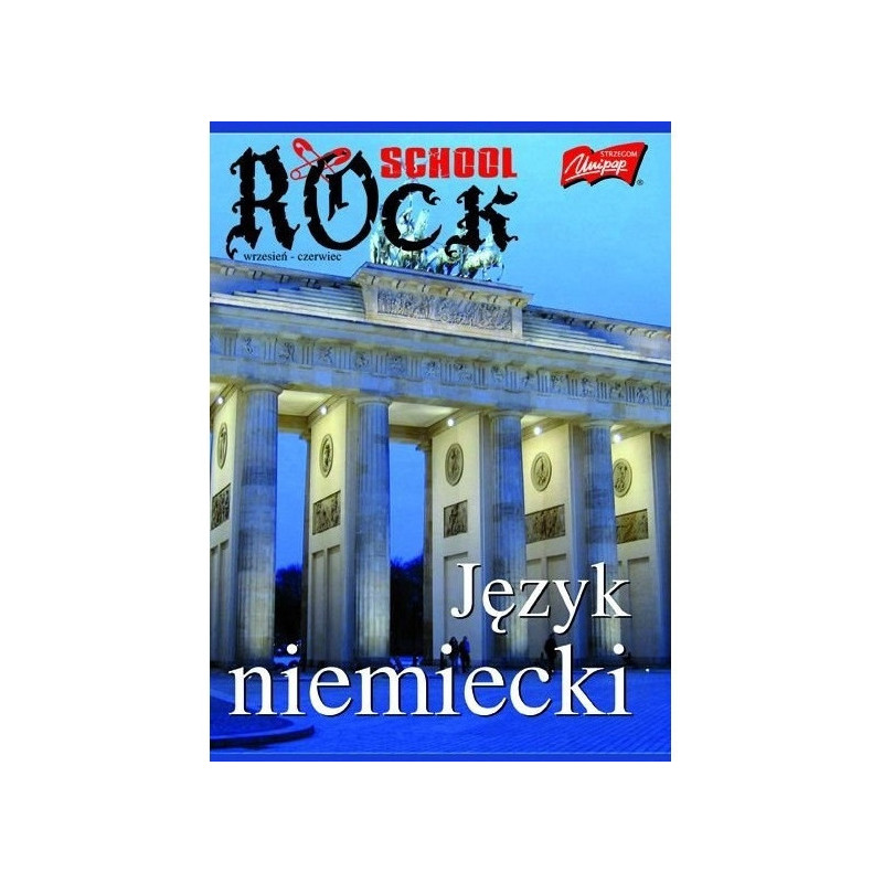 Zeszyt A5 60k kratka JĘZYK NIEMIECKI laminowany UNIPAP