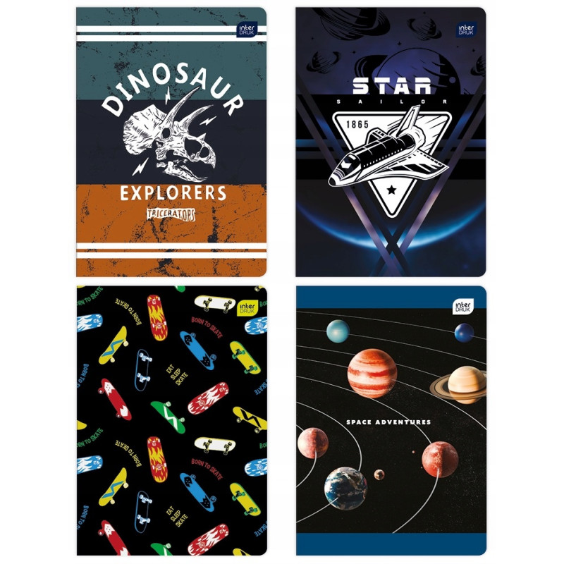 Zeszyt A5 32k 3linia kolorowa TREND BOYS INTERDRUK