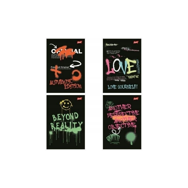 Zeszyt A5 60k kratka SPRAY VIBE laminowany UNIPAP