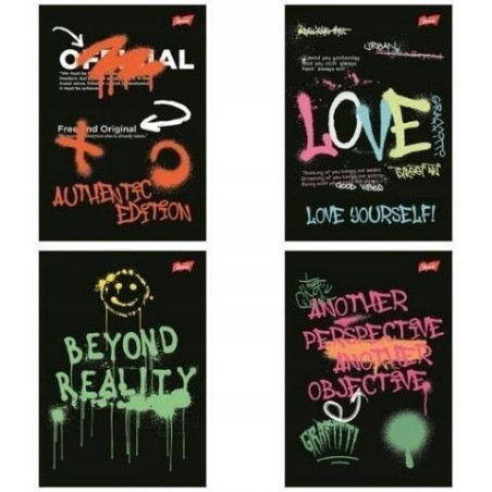 Zeszyt A5 60k kratka SPRAY VIBE laminowany UNIPAP