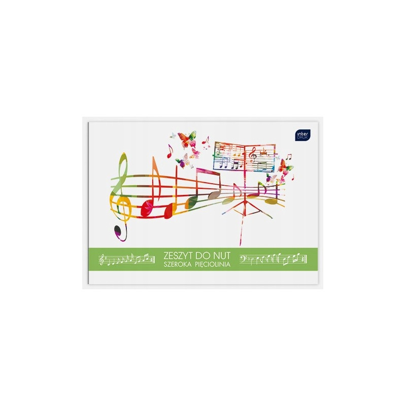 Zeszyt do nut B5 16k linia szeroka mix INTERDRUK