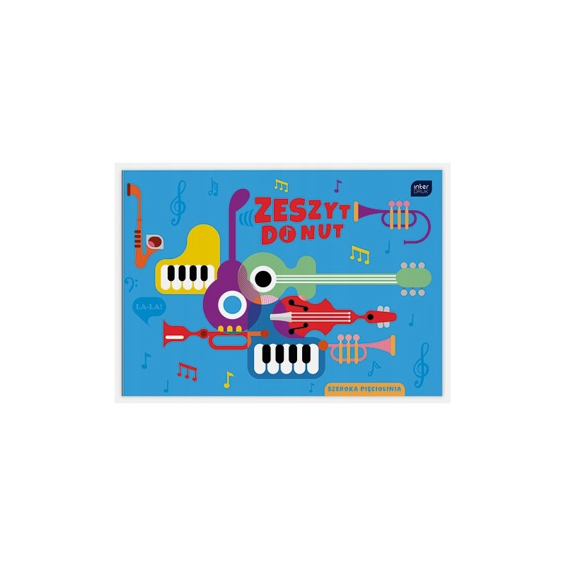 Zeszyt do nut B5 16k linia szeroka mix INTERDRUK