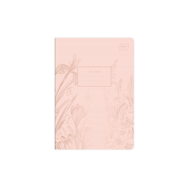 Zeszyt A5 80k kratka 70g METALLIC ROSE GOLD INTERDRUK