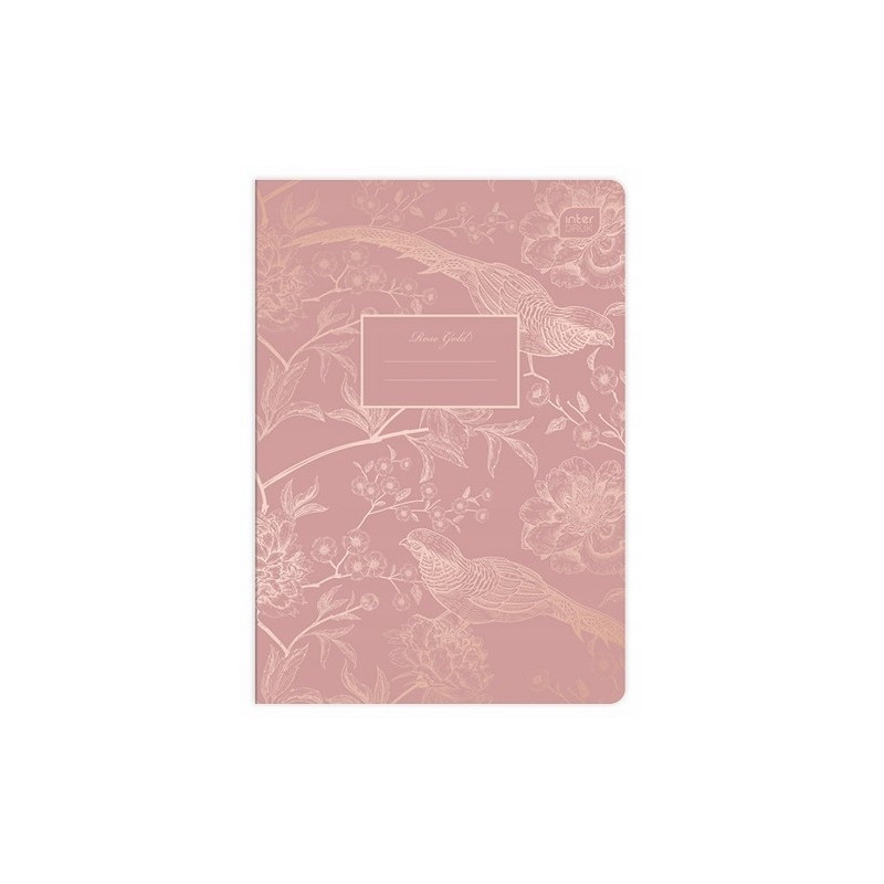 Zeszyt A5 80k kratka 70g METALLIC ROSE GOLD INTERDRUK