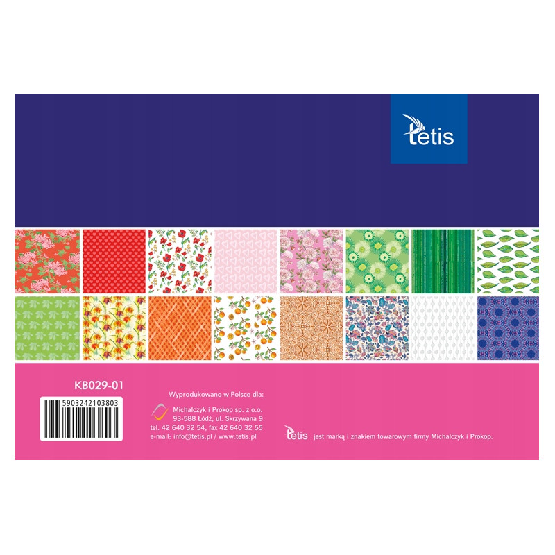 Zeszyt papierów kreatywnych A5 16k 100g KB029-01 TETIS