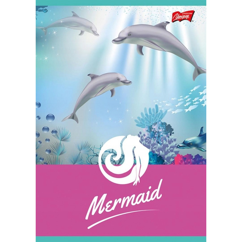 Zeszyt A5 16k 3linia dwukolorowa mix laminowany dziewczęcy UNIPAP