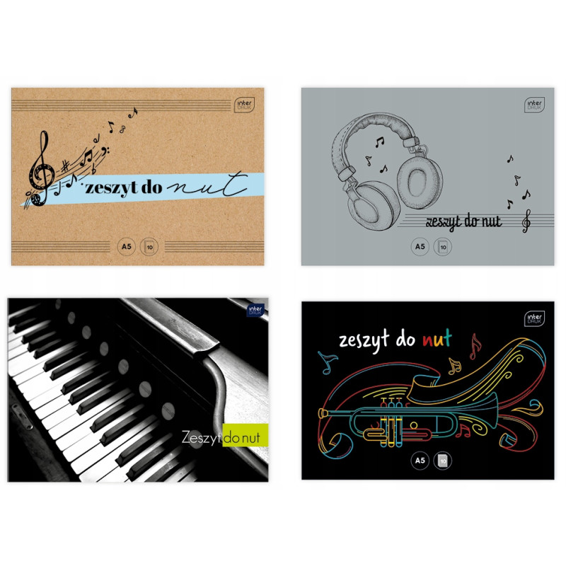 Zeszyt do nut A5 16kartek INTERDRUK