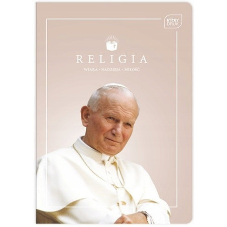 Zeszyt A5 60k kratka RELIGIA JPII/FRANCISZEK INTERDRUK