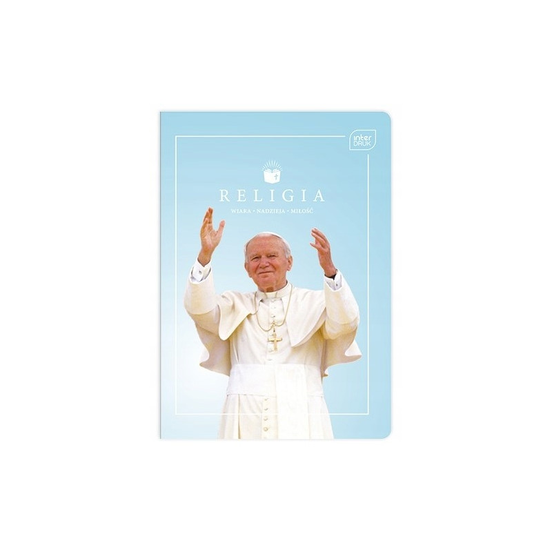 Zeszyt A5 60k kratka RELIGIA JPII/FRANCISZEK INTERDRUK